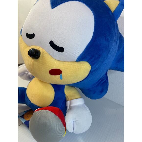 SONIC And Friends Sonic The Hedgehog Sleeping Large Plush 15" Doll Sega New Soft - Picture 2 of 13